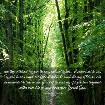 Picture 03 - 2 Chronicles 26:18 WEB - and they withstood Uzziah the king, and said to - Bible Verse Picture