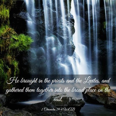 Picture 03 - 2 Chronicles 29:4 WEB - He brought in the priests and the Levites, and - Bible Verse Picture