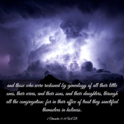 Picture 03 - 2 Chronicles 31:18 WEB - and those who were reckoned by genealogy of all - Bible Verse Picture