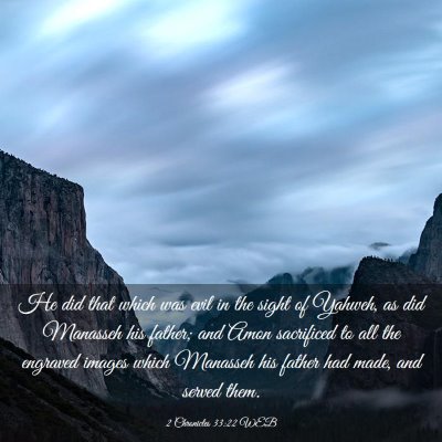 Picture 03 - 2 Chronicles 33:22 WEB - He did that which was evil in the sight of - Bible Verse Picture