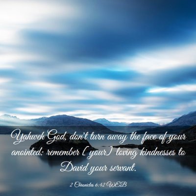 Picture 03 - 2 Chronicles 6:42 WEB - Yahweh God, don't turn away the face of your - Bible Verse Picture