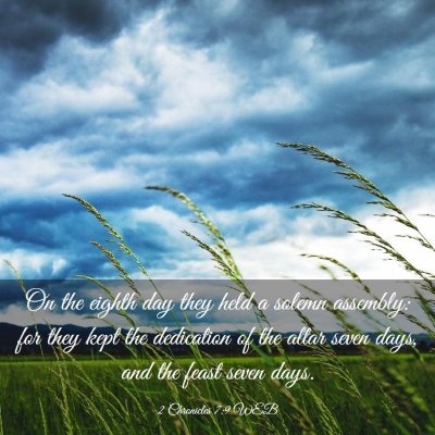 Picture 03 - 2 Chronicles 7:9 WEB - On the eighth day they held a solemn assembly: - Bible Verse Picture