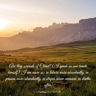 Picture 03 - 2 Corinthians 11:23 WEB - Are they servants of Christ? (I speak as one - Bible Verse Picture