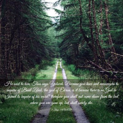 Picture 03 - 2 Kings 1:16 WEB - He said to him, Thus says Yahweh, Because you - Bible Verse Picture