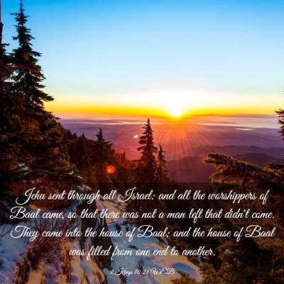 Picture 03 - 2 Kings 10:21 WEB - Jehu sent through all Israel: and all the - Bible Verse Picture