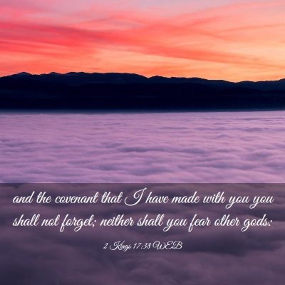 Picture 03 - 2 Kings 17:38 WEB - and the covenant that I have made with you you - Bible Verse Picture