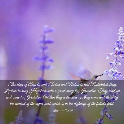 Picture 03 - 2 Kings 18:17 WEB - The king of Assyria sent Tartan and Rabsaris and - Bible Verse Picture
