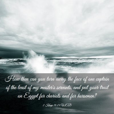 Picture 03 - 2 Kings 18:24 WEB - How then can you turn away the face of one - Bible Verse Picture