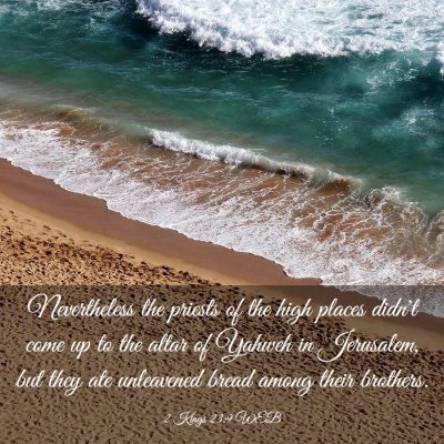 Picture 03 - 2 Kings 23:9 WEB - Nevertheless the priests of the high places - Bible Verse Picture