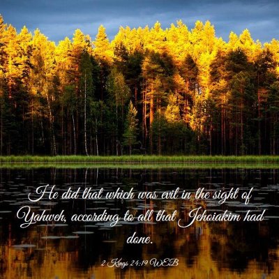 Picture 03 - 2 Kings 24:19 WEB - He did that which was evil in the sight of - Bible Verse Picture