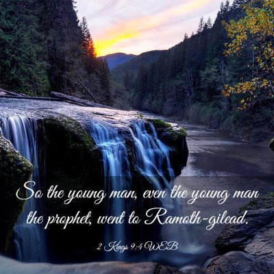 Picture 03 - 2 Kings 9:4 WEB - So the young man, even the young man the prophet, - Bible Verse Picture