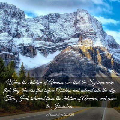 Picture 03 - 2 Samuel 10:14 WEB - When the children of Ammon saw that the Syrians - Bible Verse Picture