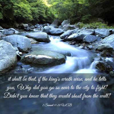 Picture 03 - 2 Samuel 11:20 WEB - it shall be that, if the king's wrath arise, and - Bible Verse Picture