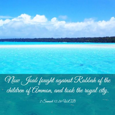 Picture 03 - 2 Samuel 12:26 WEB - Now Joab fought against Rabbah of the children of - Bible Verse Picture