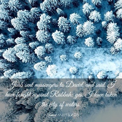 Picture 03 - 2 Samuel 12:27 WEB - Joab sent messengers to David, and said, I have - Bible Verse Picture