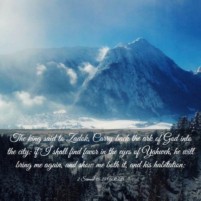Picture 03 - 2 Samuel 15:25 WEB - The king said to Zadok, Carry back the ark of God - Bible Verse Picture