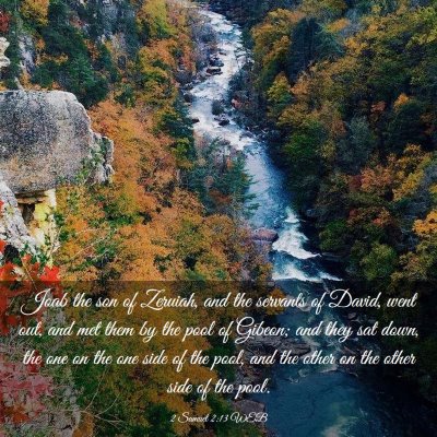 Picture 03 - 2 Samuel 2:13 WEB - Joab the son of Zeruiah, and the servants of - Bible Verse Picture