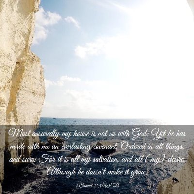 Picture 03 - 2 Samuel 23:5 WEB - Most assuredly my house is not so with God; Yet - Bible Verse Picture