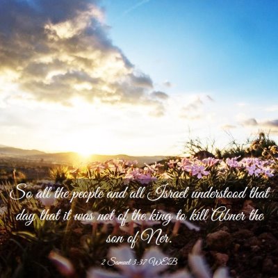 Picture 03 - 2 Samuel 3:37 WEB - So all the people and all Israel understood that - Bible Verse Picture