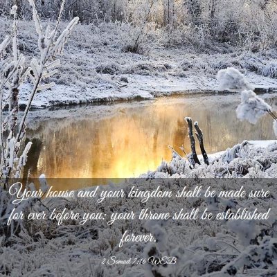 Picture 03 - 2 Samuel 7:16 WEB - Your house and your kingdom shall be made sure - Bible Verse Picture