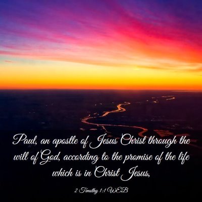 Picture 03 - 2 Timothy 1:1 WEB - Paul, an apostle of Jesus Christ through the will - Bible Verse Picture