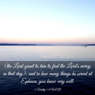 Picture 03 - 2 Timothy 1:18 WEB - (the Lord grant to him to find the Lord's mercy - Bible Verse Picture