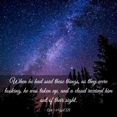 Picture 03 - Acts 1:9 WEB - When he had said these things, as they were - Bible Verse Picture