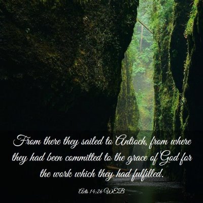 Picture 03 - Acts 14:26 WEB - From there they sailed to Antioch, from where - Bible Verse Picture