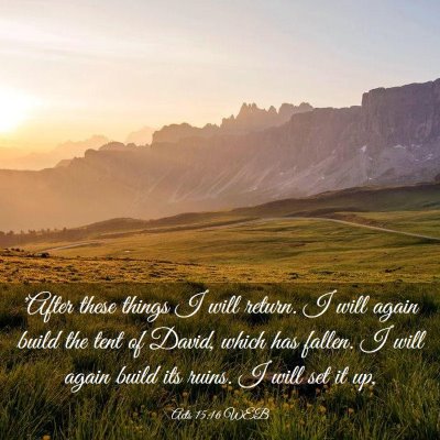 Picture 03 - Acts 15:16 WEB - 'After these things I will return. I will again - Bible Verse Picture