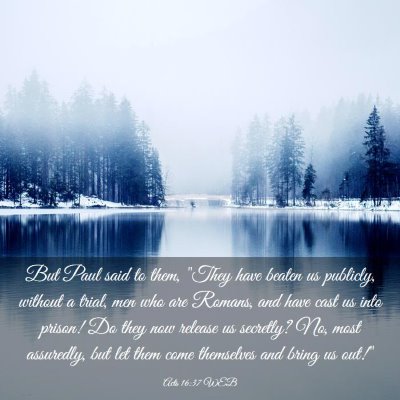Picture 03 - Acts 16:37 WEB - But Paul said to them, 