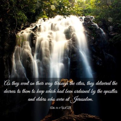 Picture 03 - Acts 16:4 WEB - As they went on their way through the cities, - Bible Verse Picture