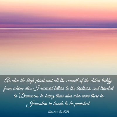 Picture 03 - Acts 22:5 WEB - As also the high priest and all the council of - Bible Verse Picture