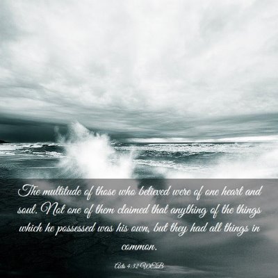 Picture 03 - Acts 4:32 WEB - The multitude of those who believed were of one - Bible Verse Picture