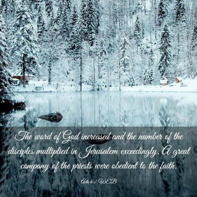 Picture 03 - Acts 6:7 WEB - The word of God increased and the number of the - Bible Verse Picture
