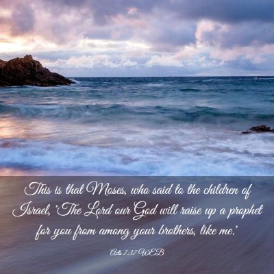 Picture 03 - Acts 7:37 WEB - This is that Moses, who said to the children of - Bible Verse Picture