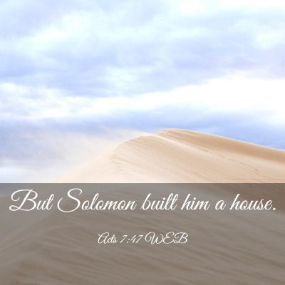 Picture 03 - Acts 7:47 WEB - But Solomon built him a - Bible Verse Picture