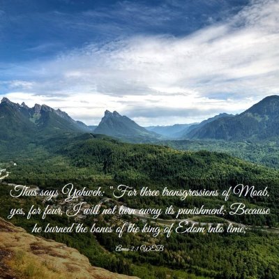 Picture 03 - Amos 2:1 WEB - Thus says Yahweh: 