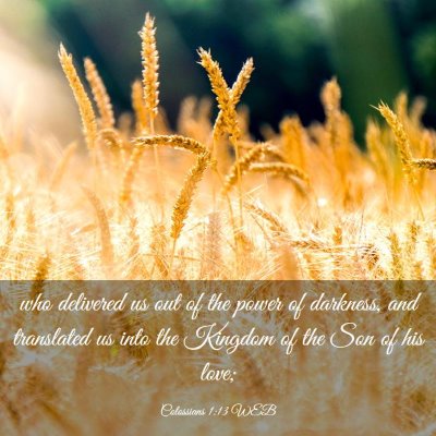 Picture 03 - Colossians 1:13 WEB - who delivered us out of the power of darkness, - Bible Verse Picture