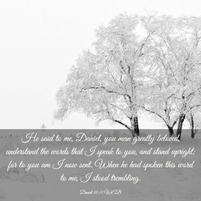 Picture 03 - Daniel 10:11 WEB - He said to me, Daniel, you man greatly beloved, - Bible Verse Picture