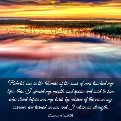 Picture 03 - Daniel 10:16 WEB - Behold, one in the likeness of the sons of men - Bible Verse Picture
