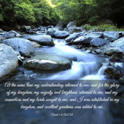 Picture 03 - Daniel 4:36 WEB - At the same time my understanding returned to me; - Bible Verse Picture
