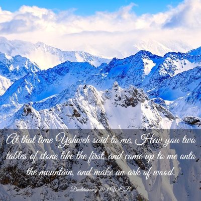 Picture 03 - Deuteronomy 10:1 WEB - At that time Yahweh said to me, Hew you two - Bible Verse Picture