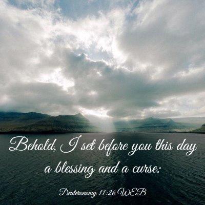 Picture 03 - Deuteronomy 11:26 WEB - Behold, I set before you this day a blessing and - Bible Verse Picture
