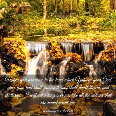 Picture 03 - Deuteronomy 17:14 WEB - When you are come to the land which Yahweh your - Bible Verse Picture
