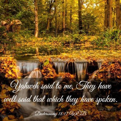 Picture 03 - Deuteronomy 18:17 WEB - Yahweh said to me, They have well said that which - Bible Verse Picture