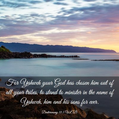 Picture 03 - Deuteronomy 18:5 WEB - For Yahweh your God has chosen him out of all - Bible Verse Picture