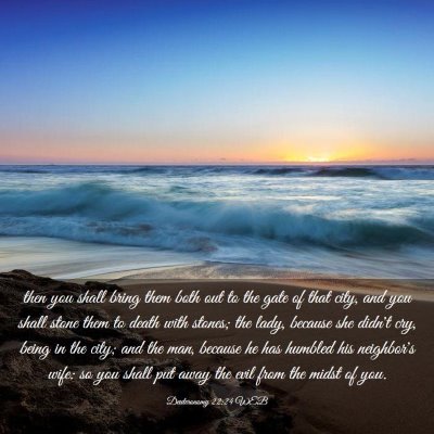 Picture 03 - Deuteronomy 22:24 WEB - then you shall bring them both out to the gate of - Bible Verse Picture