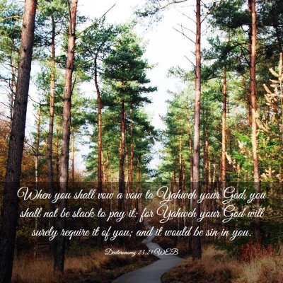 Picture 03 - Deuteronomy 23:21 WEB - When you shall vow a vow to Yahweh your God, you - Bible Verse Picture