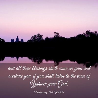 Picture 03 - Deuteronomy 28:2 WEB - and all these blessings shall come on you, and - Bible Verse Picture