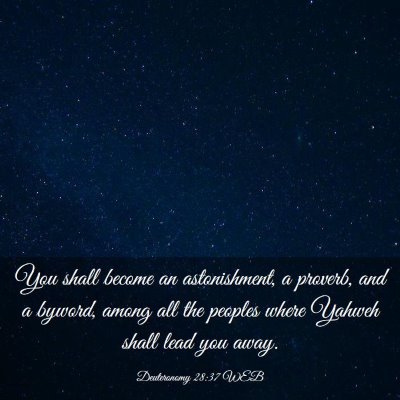 Picture 03 - Deuteronomy 28:37 WEB - You shall become an astonishment, a proverb, and - Bible Verse Picture